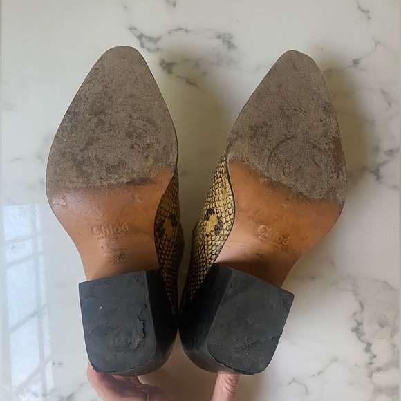 Chloe Rylee Python Print Ankle Boots- Size 8.5 - Picture 5 of 6